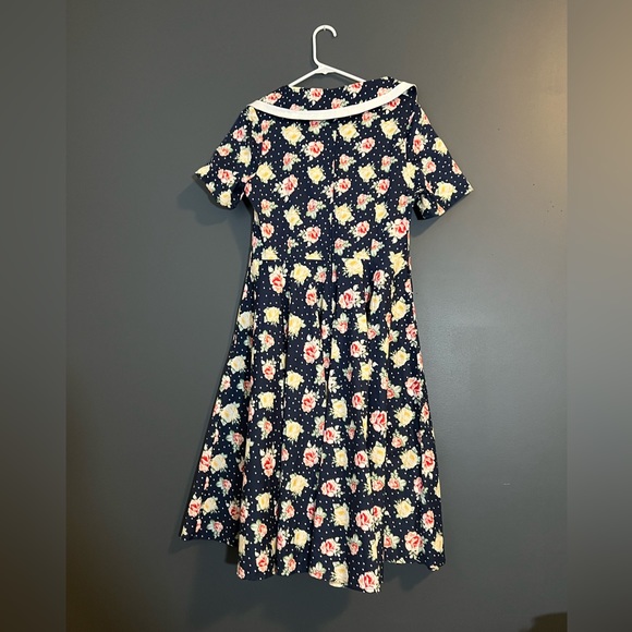 Hell Bunny Vixen 50’s Emma Vintage Style Polka Dot Dress Size XL - Picture 4 of 7